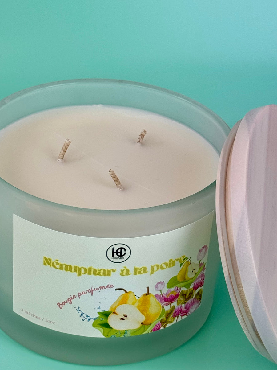 Bougie d’ambiance 🪷🍐 Nénuphar à la poire
