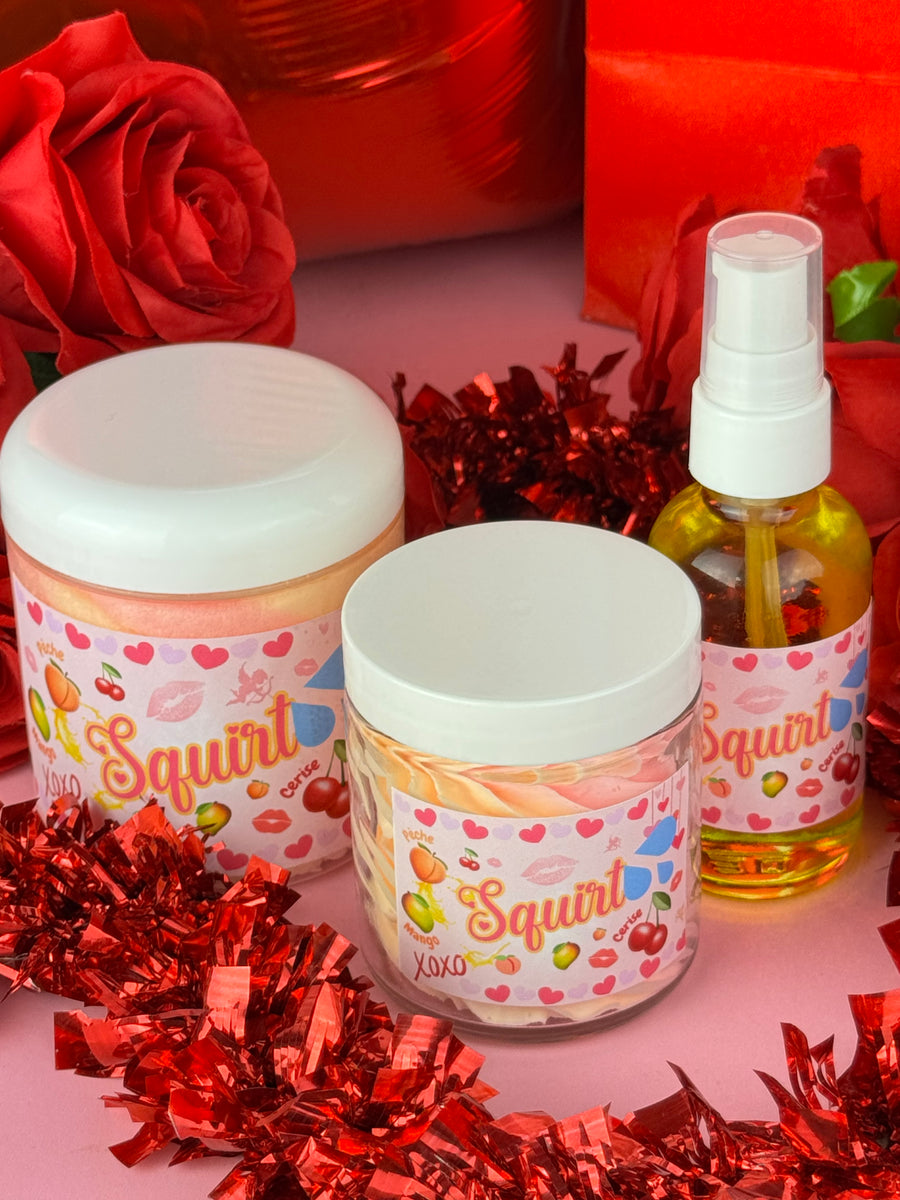 Crème fouettée corporelle 🍒🍑🥭💦  SQUIRT ( Pêche , mangue & cerise )