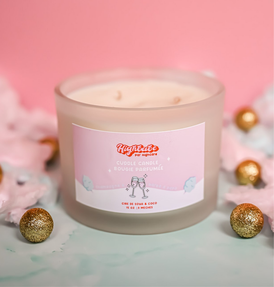 Bougie ''Cuddle candle'' 🍭🍾 barbe à papa & champagne