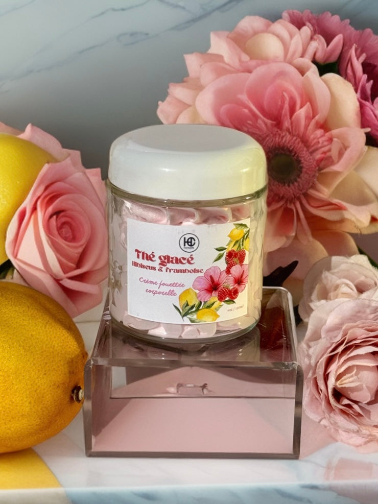 Crème fouettée corporelle 🍋🌺🍹Thé glaçé Hibiscus & framboises