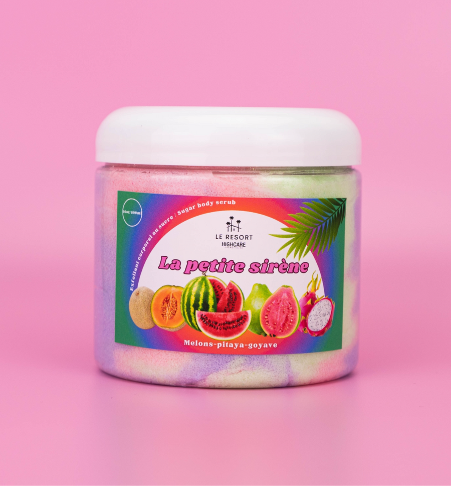 Exfoliant corporel sucré 🧜🏼‍♀️🐚👙🍉🍈🍓 La petite sirène