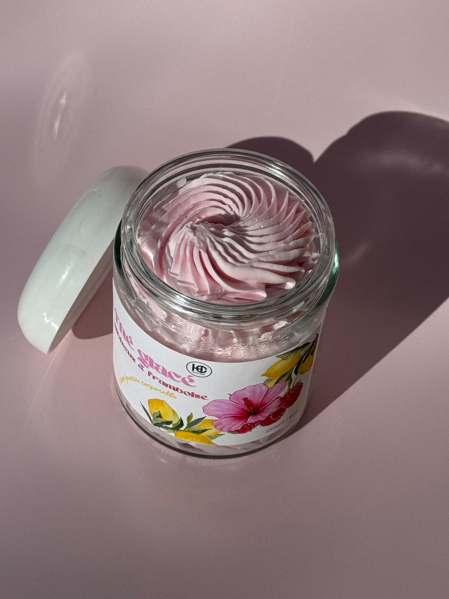 Crème fouettée corporelle 🍋🌺🍹Thé glaçé Hibiscus & framboises