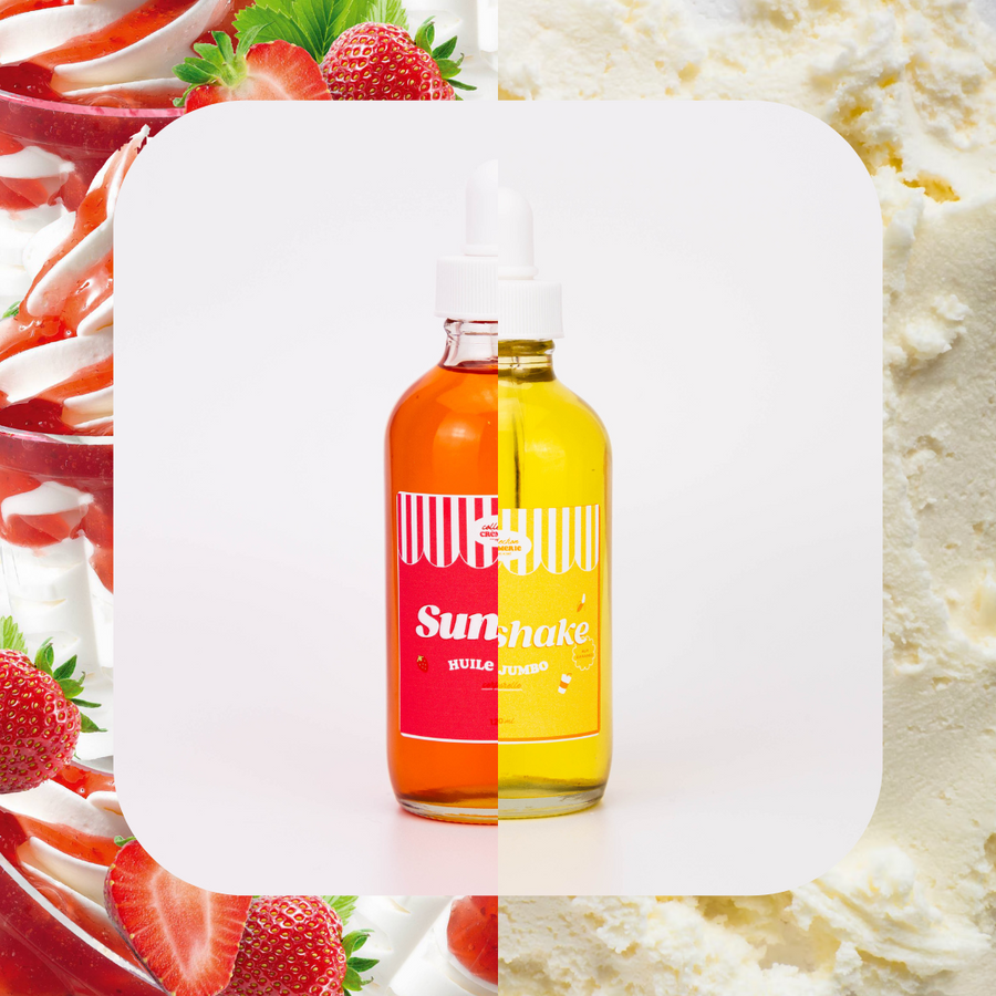 Huile luxueuse bain&corps  🍨🍓 Sundae aux fraises X Milkshake Banane 🍌🥛