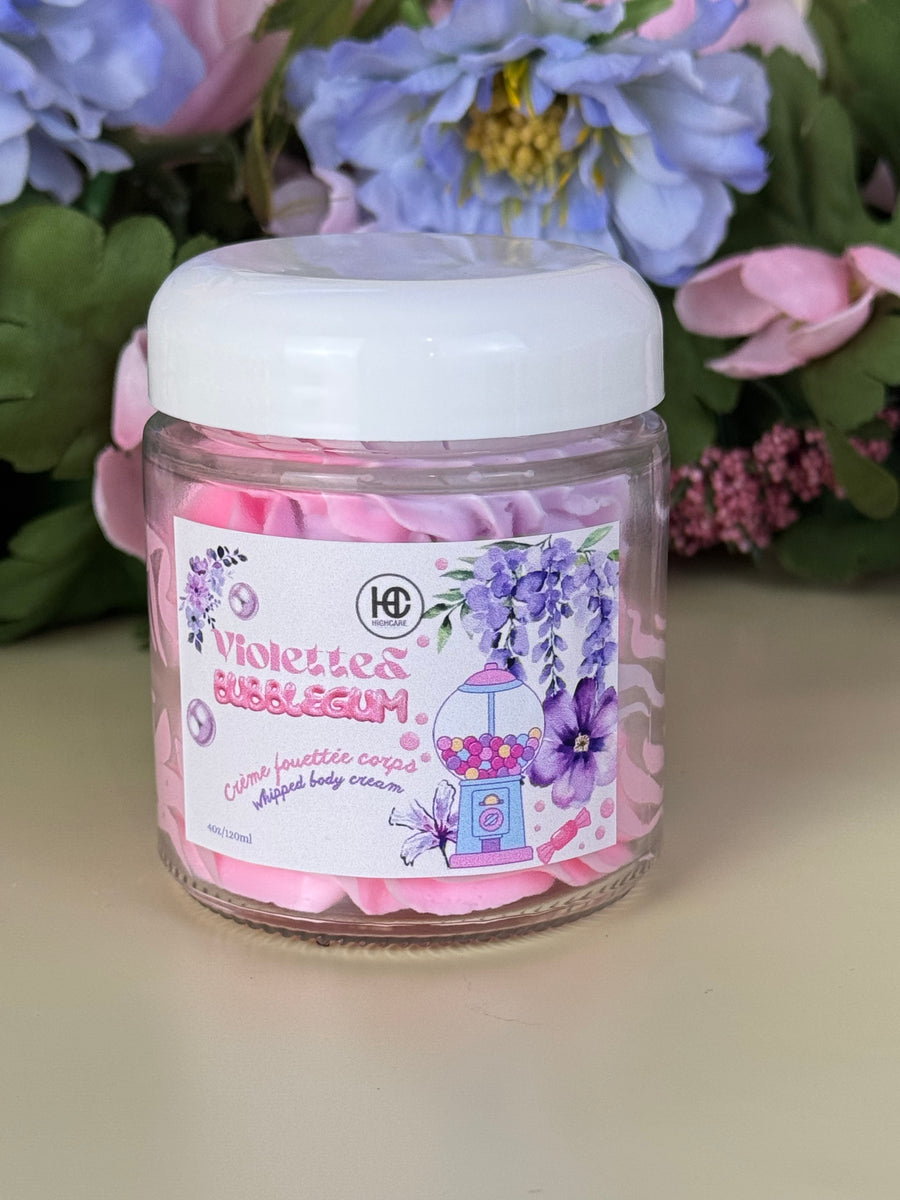 Crème fouettée corporelle 🫧🪻🍭 Violette & bubblegum