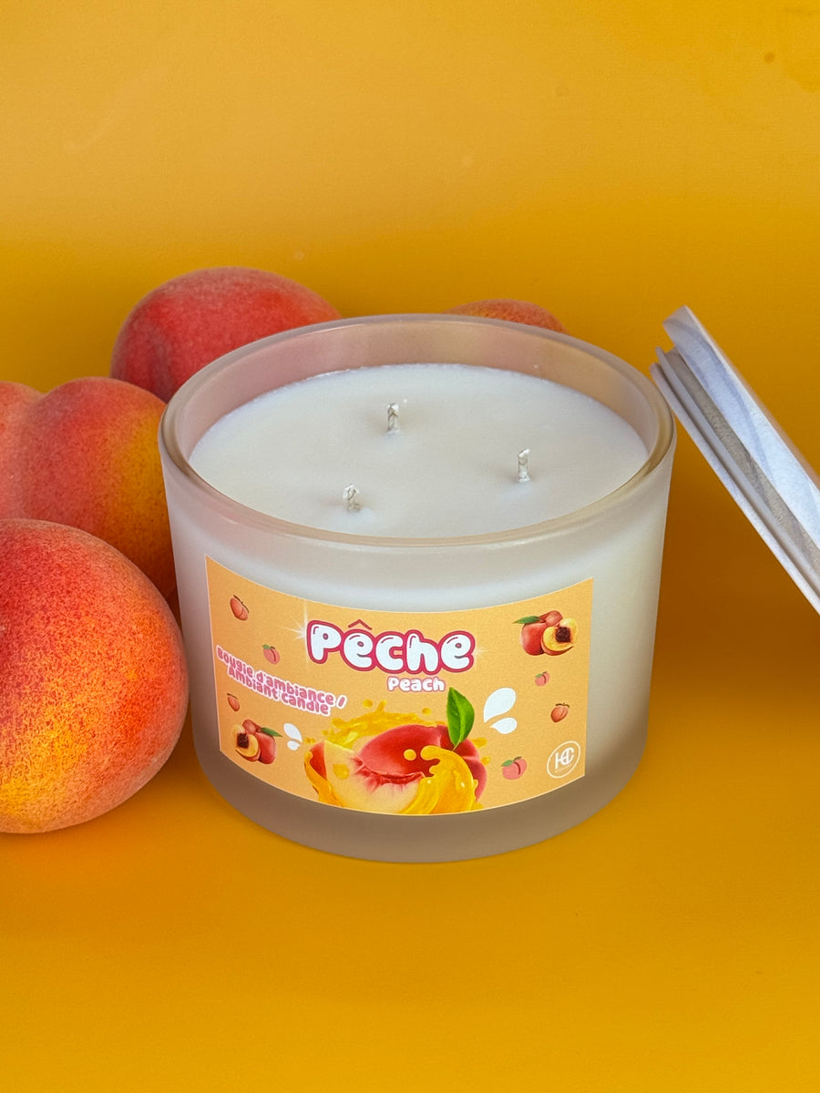 Bougie jarre en verre senteur mangue et pêche Moyen modèle Yankee Bougie jarre en verre senteur mangue et pêche Moyen modèle Yankee