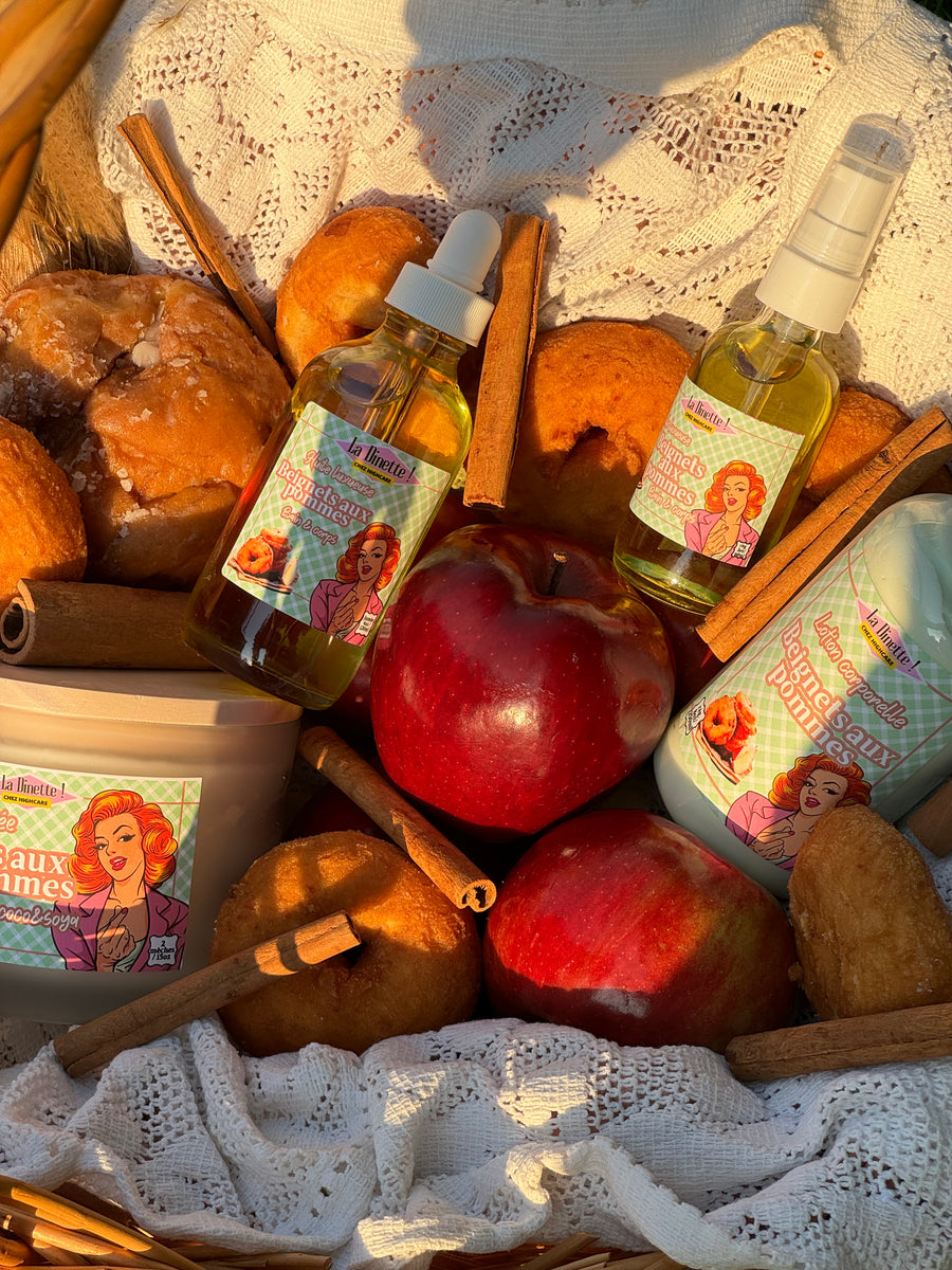 Bougie parfumée 3 mèches 🍎🥐 Beignets aux pommes