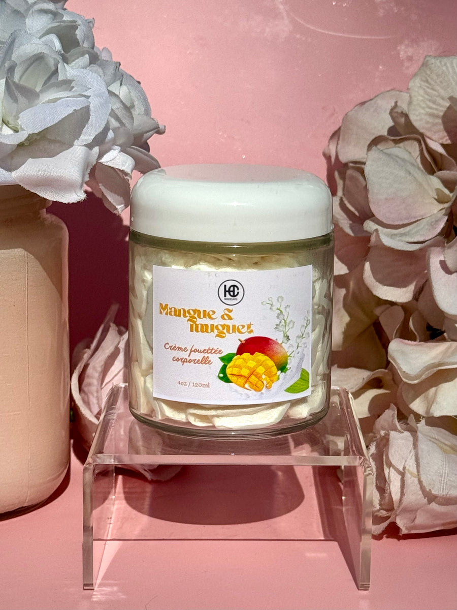 Crème fouettée corporelle 🥭🫖🌾 Mangue & muguet