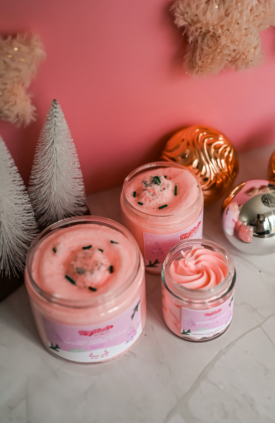 Exfoliant corporel sucré 🎄🎀 Sapin rose