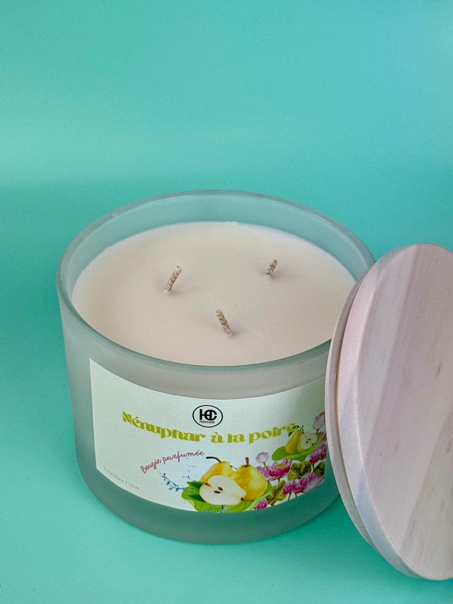 Bougie d’ambiance 🪷🍐 Nénuphar à la poire