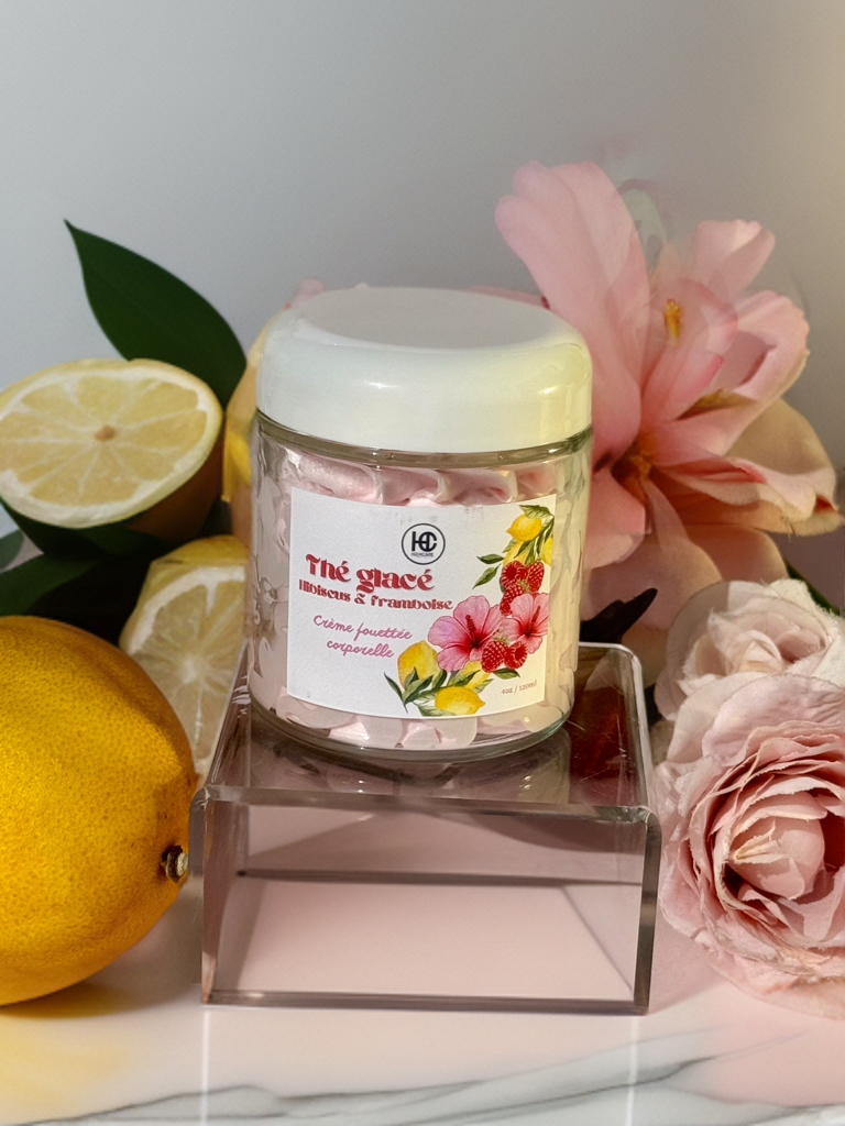 Crème fouettée corporelle 🍋🌺🍹Thé glaçé Hibiscus & framboises