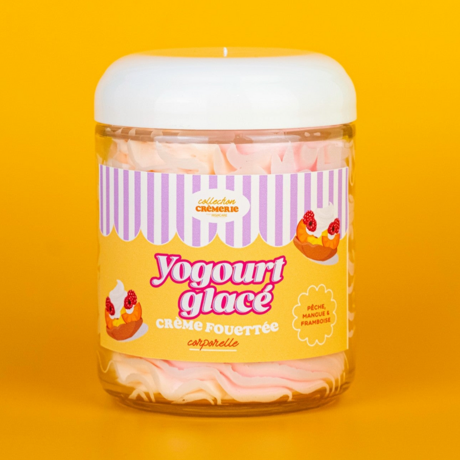 Crème fouettée corporelle 🍑🍓🥭🥄 Yogourt glaçé pêche, framboise & mangue