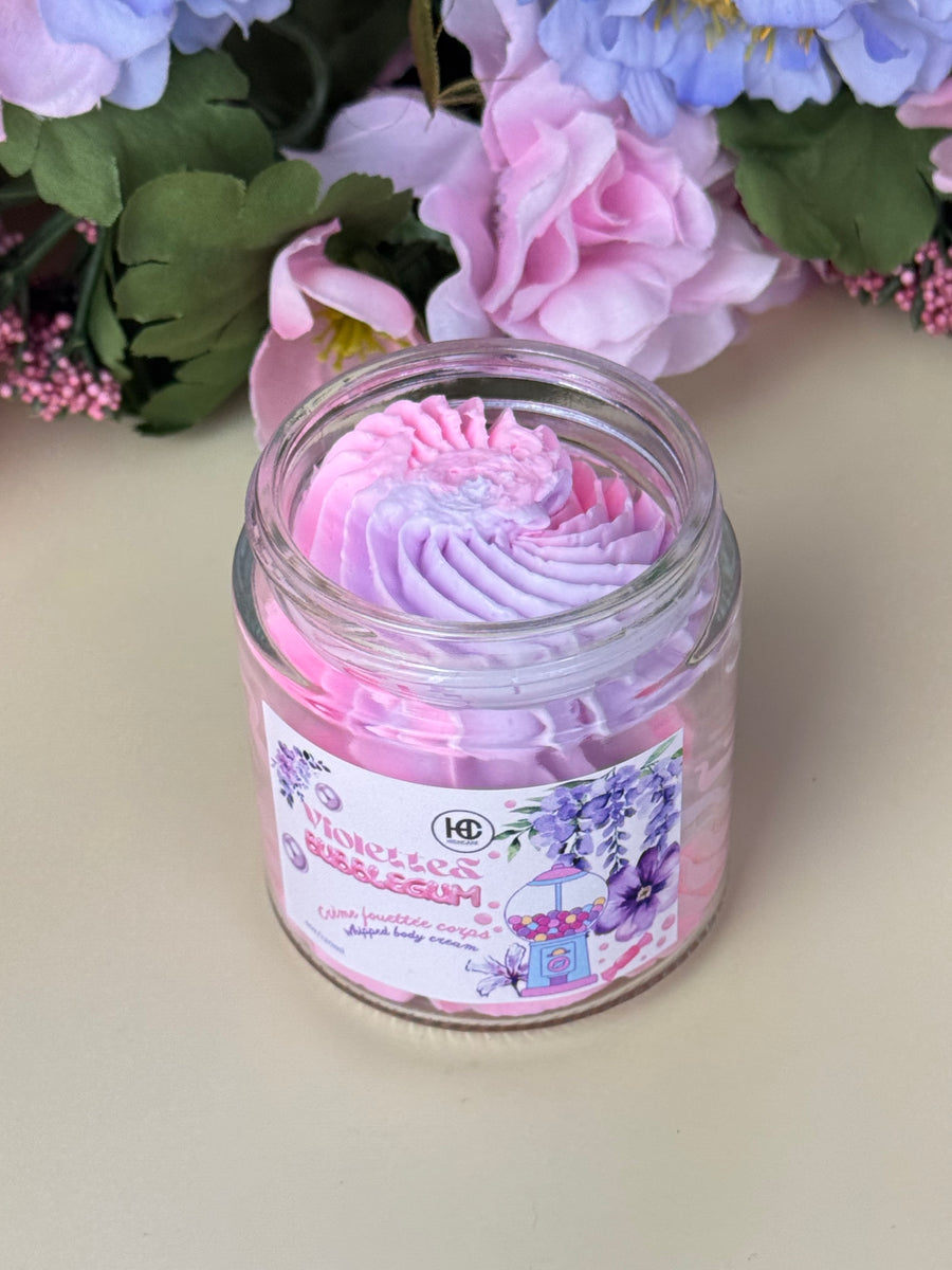 Crème fouettée corporelle 🫧🪻🍭 Violette & bubblegum
