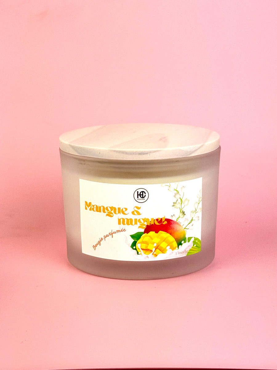 Bougie d’ambiance 🥭🌾🫖 Mangue & muguet