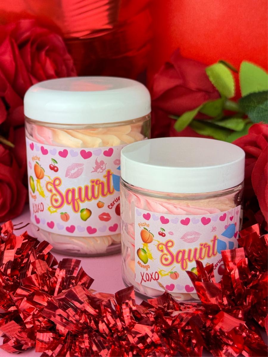 Crème fouettée corporelle 🍒🍑🥭💦  SQUIRT ( Pêche , mangue & cerise )