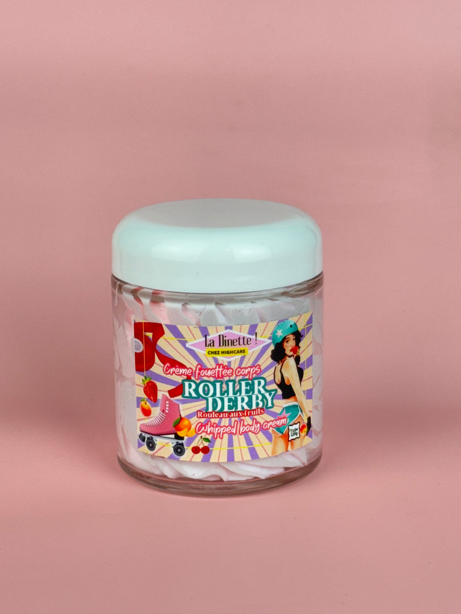 Crème fouettée corporelle 🛼 Roller Derby - Rouleau aux fruits 🍓🍊🍒🍑