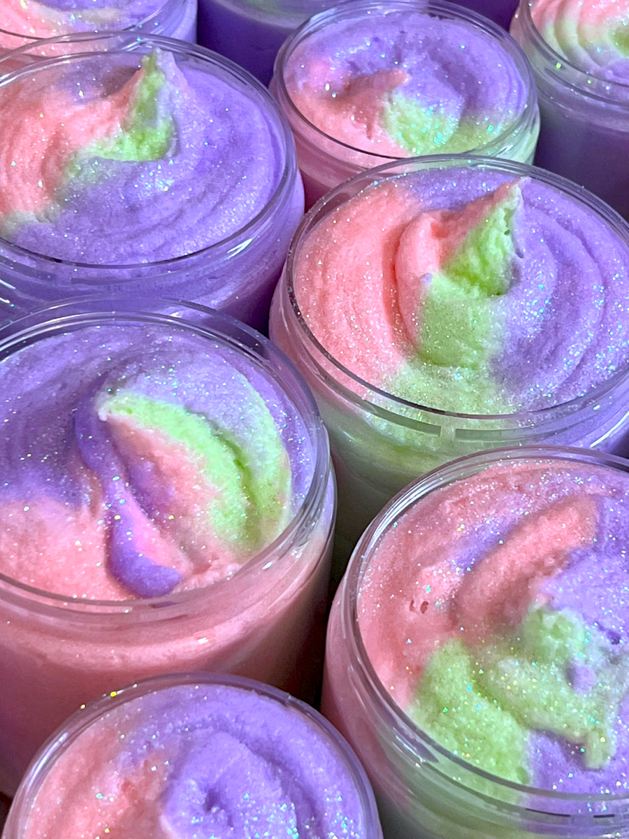 Exfoliant corporel sucré 🧜🏼‍♀️🐚👙🍉🍈🍓 La petite sirène