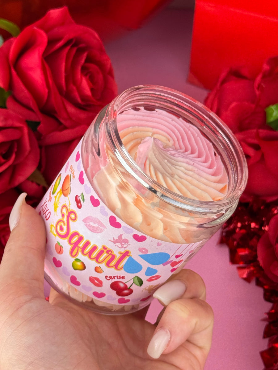 Crème fouettée corporelle 🍒🍑🥭💦  SQUIRT ( Pêche , mangue & cerise )