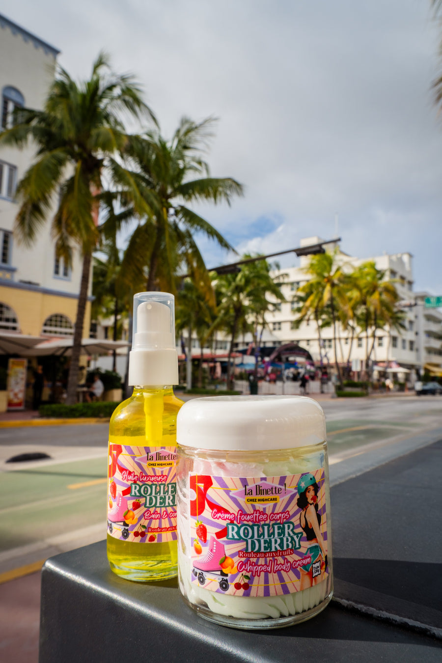 Crème fouettée corporelle 🛼 Roller Derby - Rouleau aux fruits 🍓🍊🍒🍑