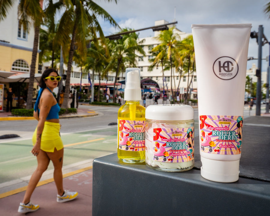 Crème fouettée corporelle 🛼 Roller Derby - Rouleau aux fruits 🍓🍊🍒🍑