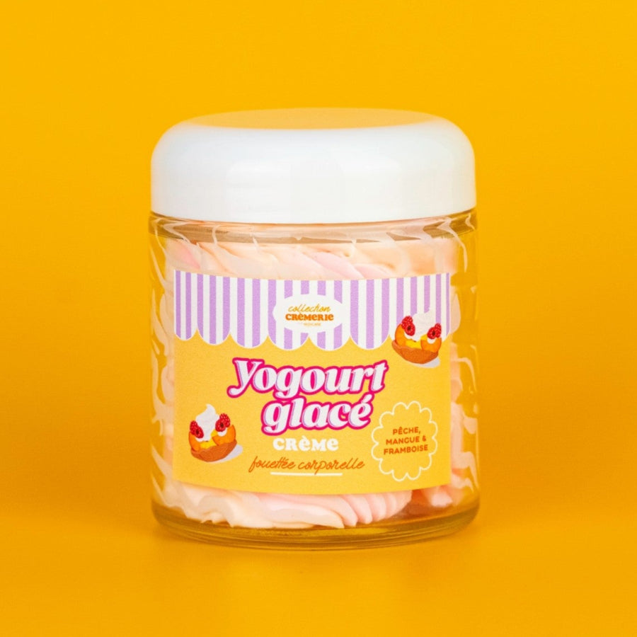 Crème fouettée corporelle 🍑🍓🥭🥄 Yogourt glaçé pêche, framboise & mangue