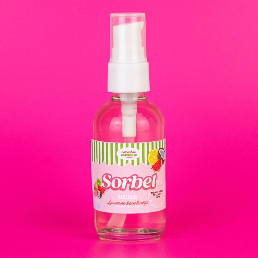 Huile luxueuse bain&corps 🍧🍉🥥🍋‍🟩 Sorbet melon d'eau, coconut & lime