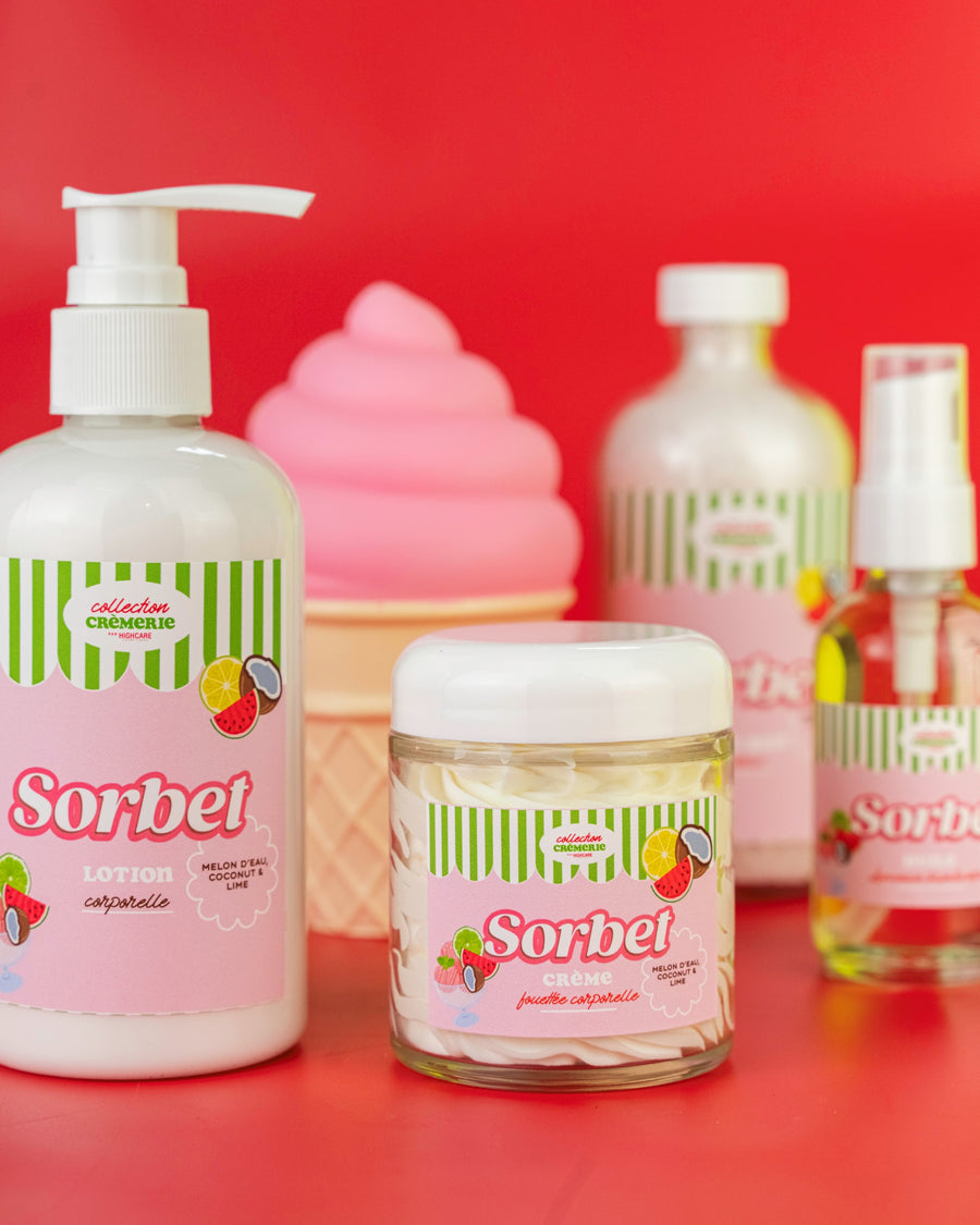 Huile luxueuse bain&corps 🍧🍉🥥🍋‍🟩 Sorbet melon d'eau, coconut & lime