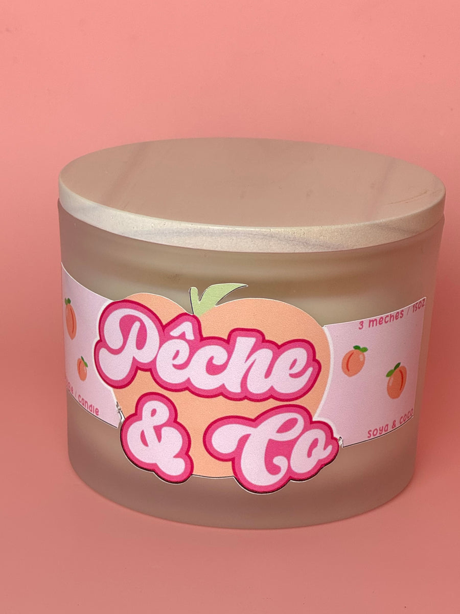 Bougie parfumée 🍑💖 Pêche &co