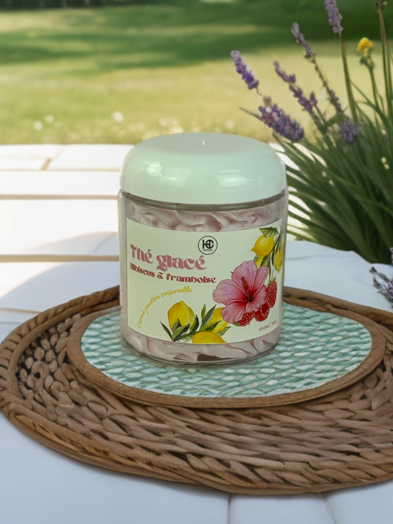 Crème fouettée corporelle 🍋🌺🍹Thé glaçé Hibiscus & framboises