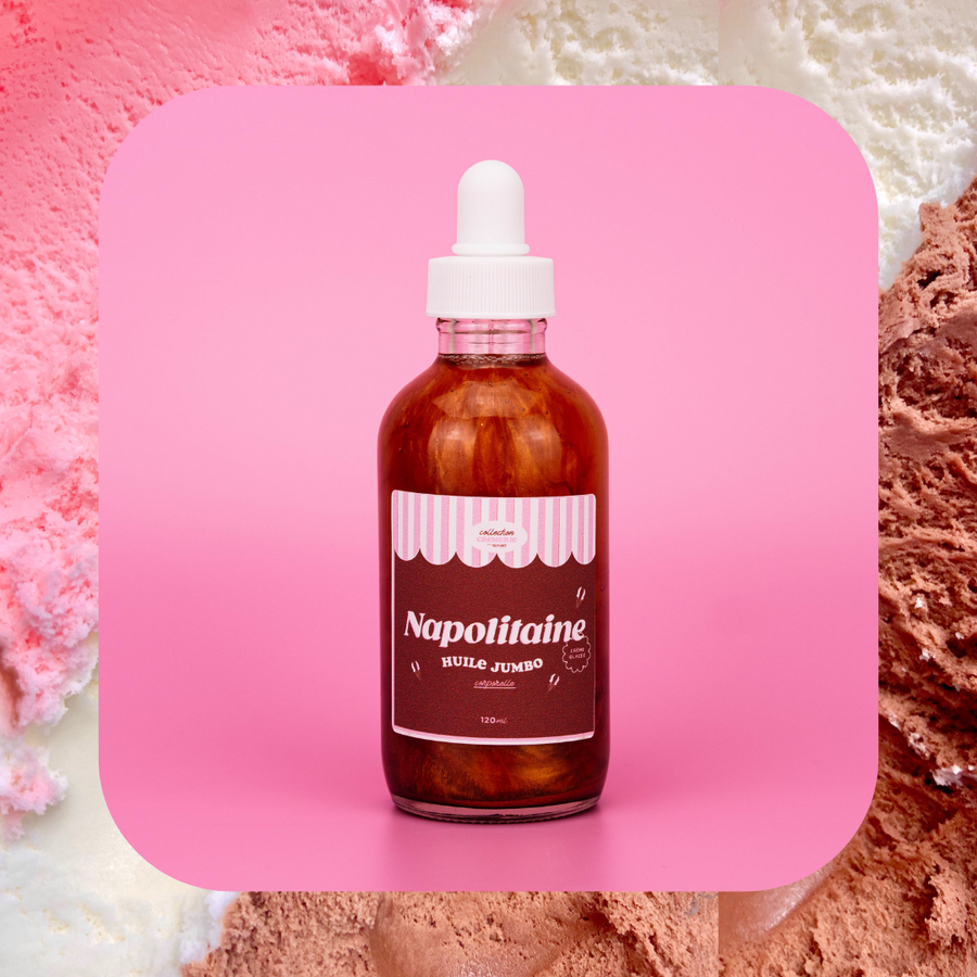 Huile luxueuse bain&corps - Napolitaine (Shimmer) 🍫🍦🍓