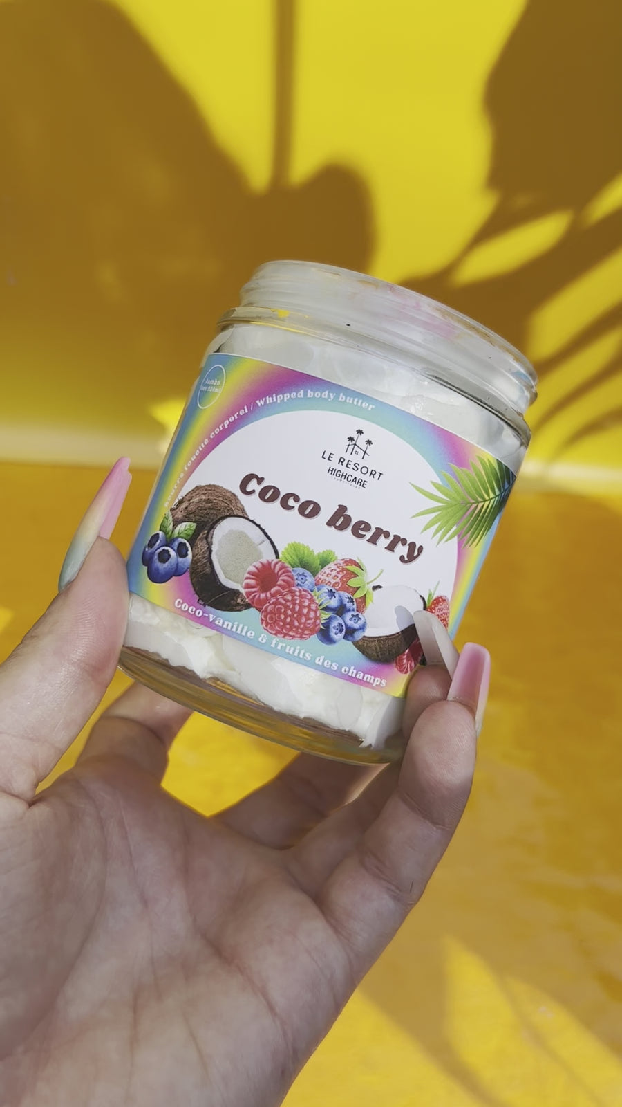 Crème fouettée corporelle  🥥🍓🌈🎨🤎🌅 Coco berry
