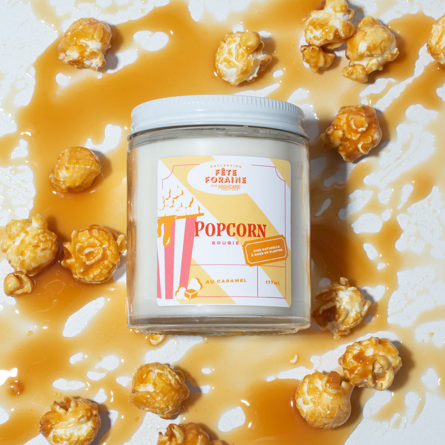 Bougie parfumée 1 mèche 🍿🍯🎬 Popcorn caramel